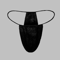Tanga desechable negra